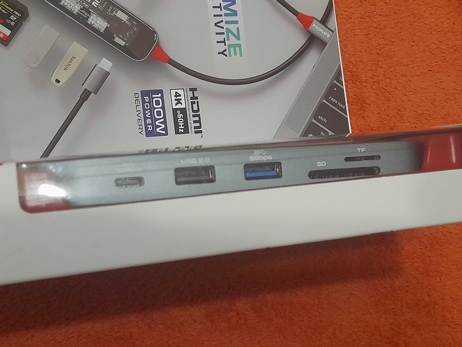 USB-C хаб 7-в-1 Promate. НОВИЙ.