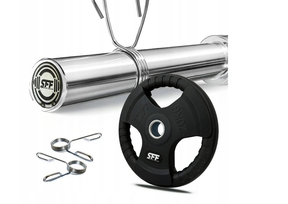 Gryf 180 Cm Prosty Olimpijski 50mm Sztanga 2x Zaciski Gratis
