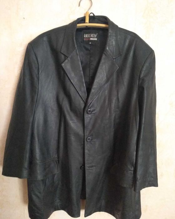 Шкіряний піджак великого розміру