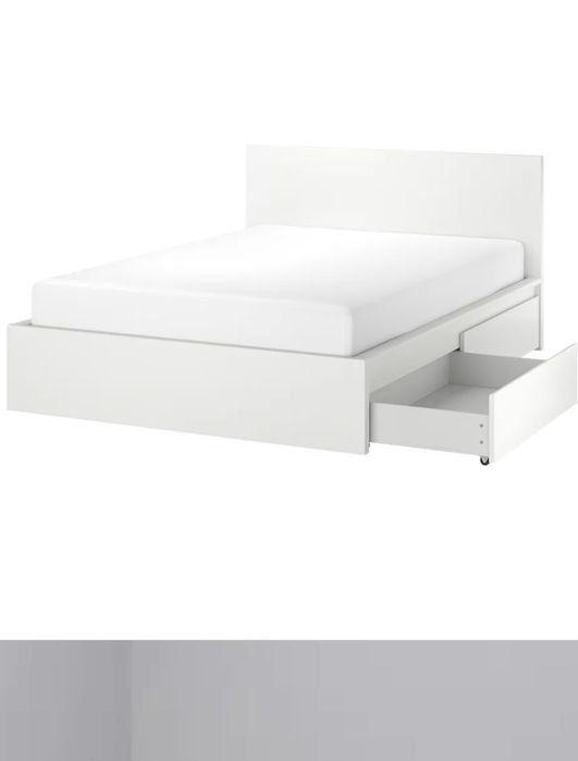 Rama łóżka Malm 160x200 z dwoma szufladami