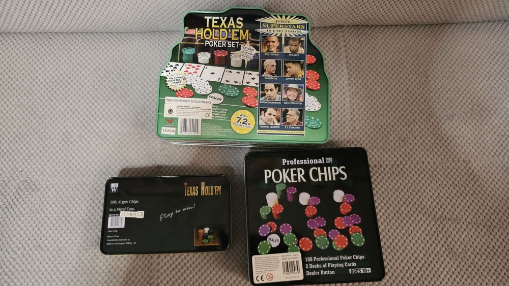 Zestaw Poker Texas Hold'em Chipy + Karty English