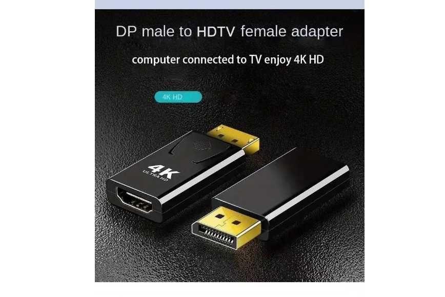 Adapter przejściówka z DisplayPort na HDMI Obsługa 4K 30Hz Plug & Play