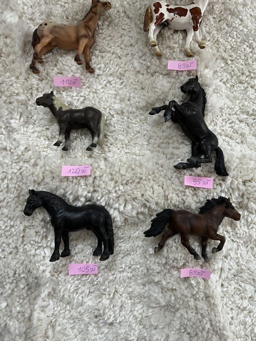 Unikatowe wycofane modele figurki koni konie Schleich