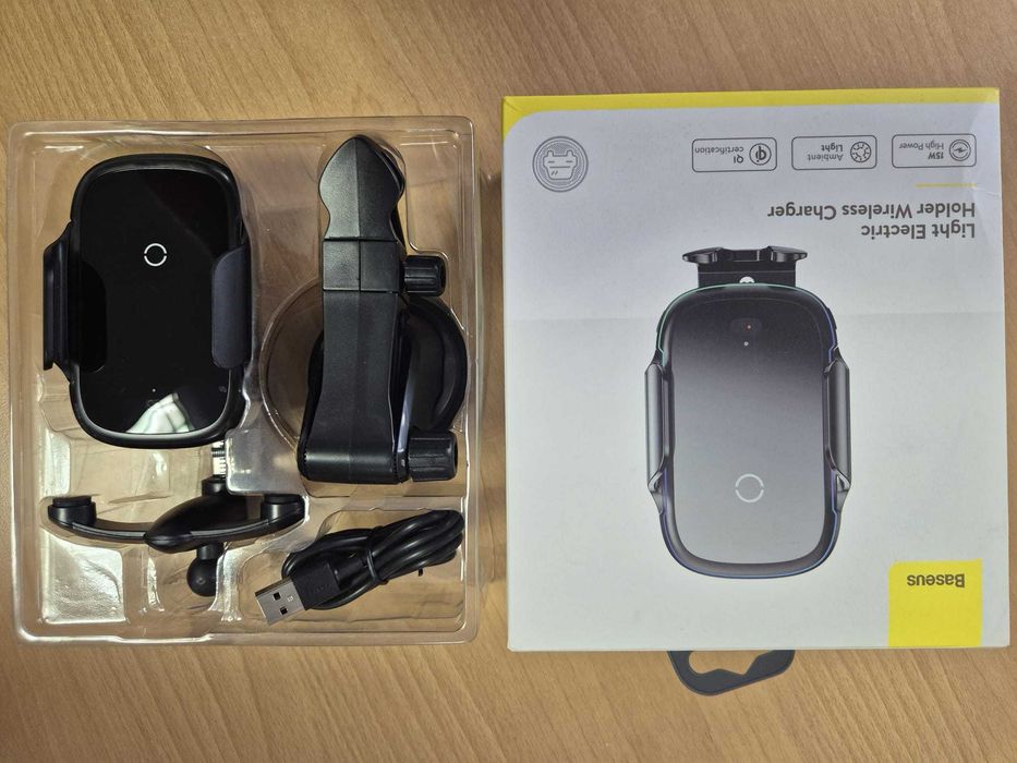 Uchwyt na telefon BASEUS Light Electric Holder Czarny