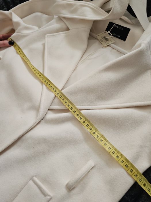 Płaszcz sinsay jasny biel cream