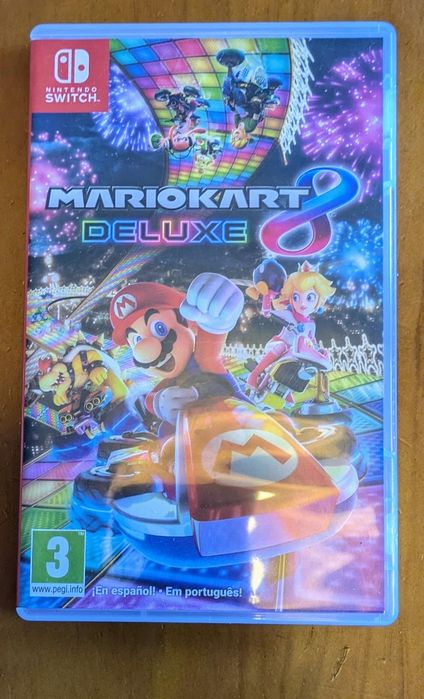 Nintendo switch c/acessórios e MarioKart
