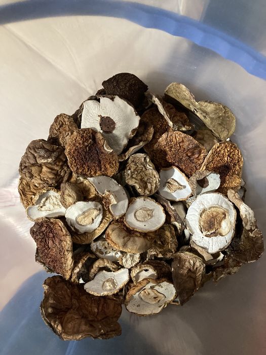 Білі сухі і мариновані грибочки ,лисичка суха маринована