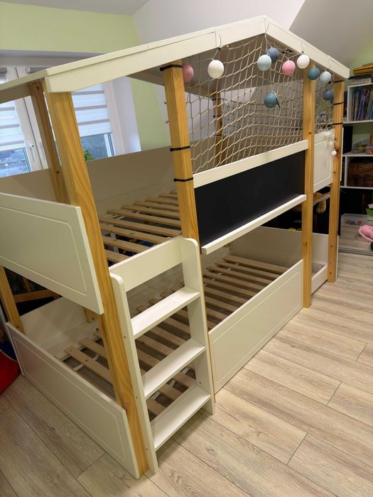 Łóżko piętrowe, łóżeczko domek, Nature Kid