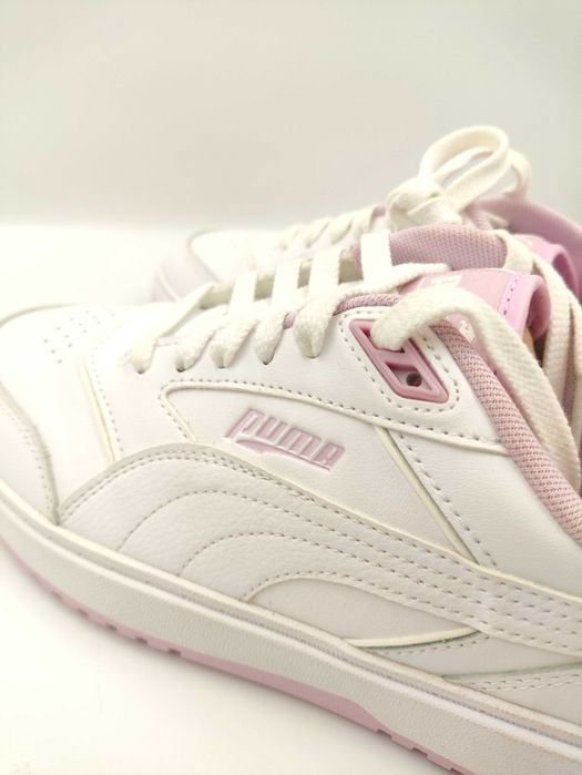 Sneakersy buty Puma Doublecourt biało-różowe 40.5 / 26 cm stan bdb