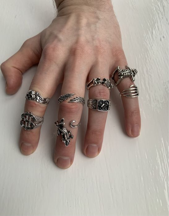 Кольцо с изменяемым размером унисекс регулируется кільце скелет череп