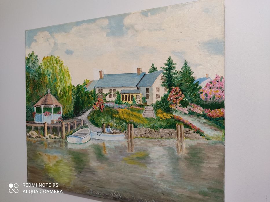 "Sielanka"-przepiękny obraz olejny na płótnie!