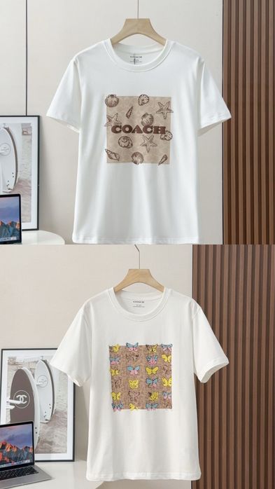 Футболочки ОРИГІНАЛ Coach, РІЗНІ, щільна бавовна, обємний дизайн