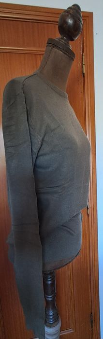 Camisola / Pullover Homem Verde Seco (Tam. S) – Malha Fina