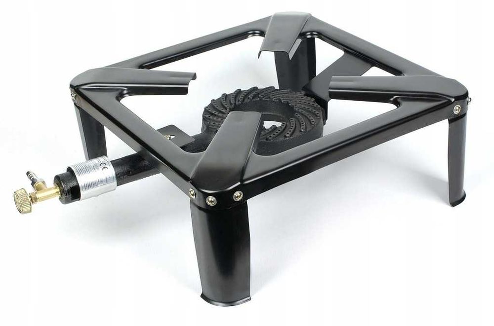 Taboret  Żeliwny Gazowy 40x40 + ZESTAW REDUKTOR WĄŻ OPASKI DUŻA MOC