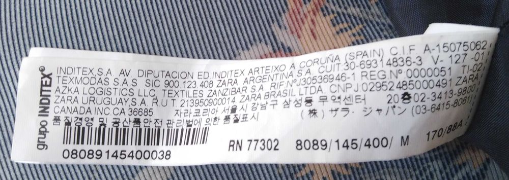 ZARA sukienka rozkloszowana granatowa kwiaty rozmiar M.