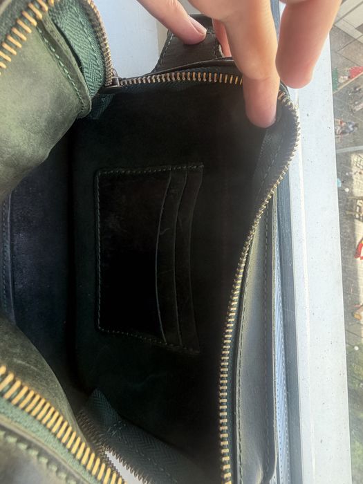 Шкіряна поясна сумка Blanknote Dropbag Mini зелена