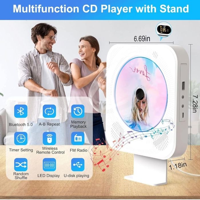 Maite Odtwarzacz CD Bluetooth