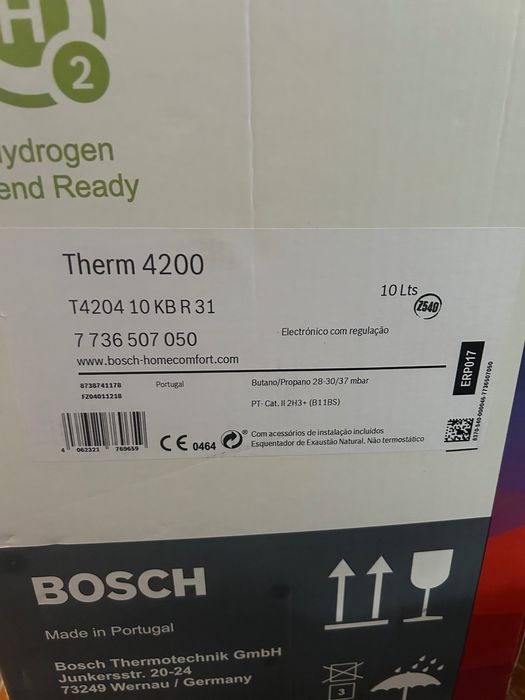 Esquentador Bosch Therm 4200 T4204 Gás Botija (10L/Atmosférico)