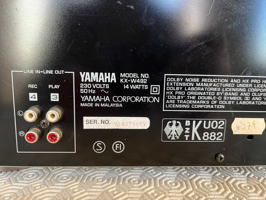 Yamaha KX-W492 deck de cassetes duplo