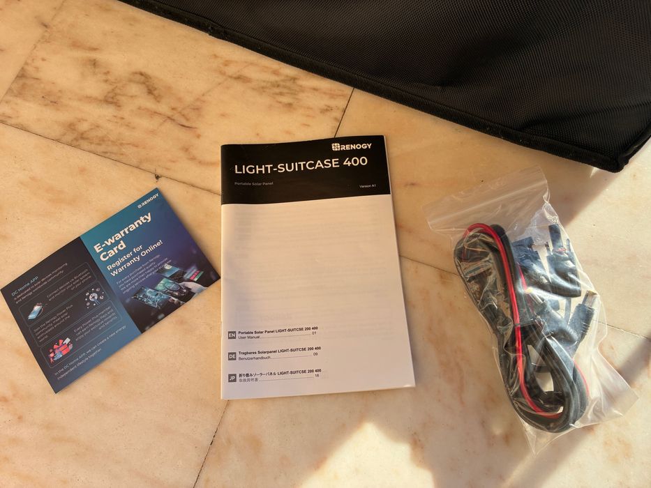 Painéis solares portáteis da renogy com 400w   Compatível C/ geradores