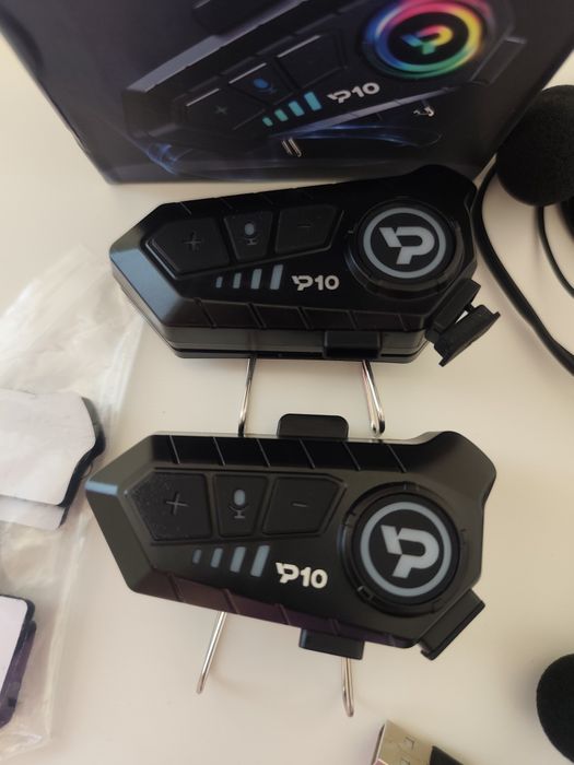 Intercomunicador / Auricular sem Fios P10 para Capacete - 2 Unidades