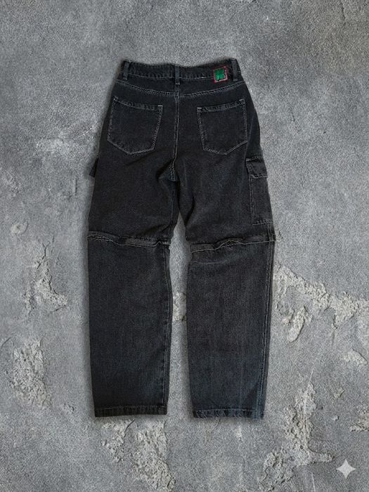Empyre Tori Charcoal Wash Zip Off Cargo Skate Jeans