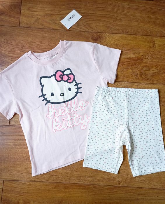 HM nowy komplet Hello Kitty 116 t-shirt + kolarki set