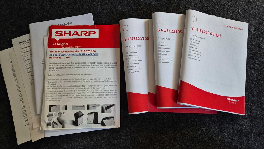 Lodówka SHARP SJ-UE121T0S-EU prawie NOWA gwarancja