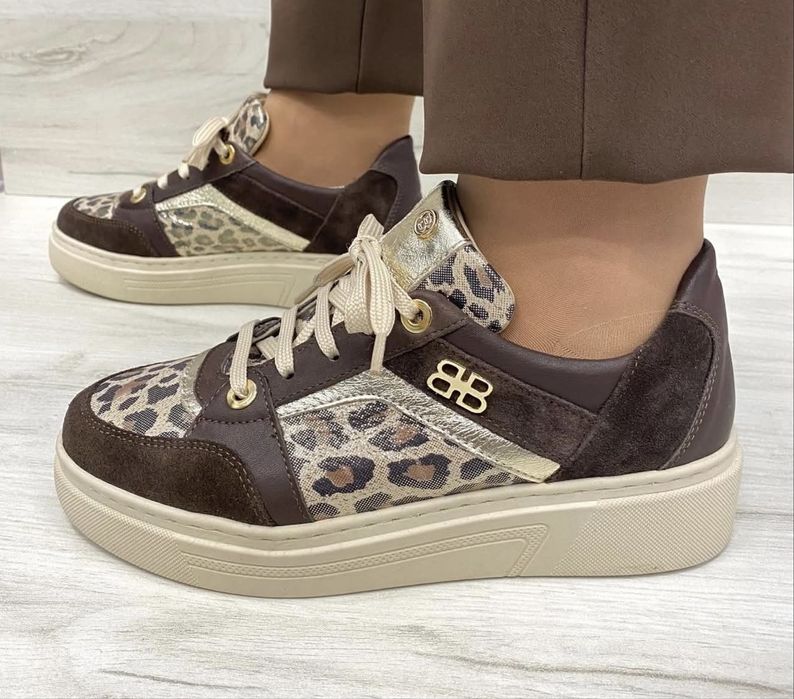 Кеди кросівки шоколадні evromoda шкіра замш 39р 25,7см