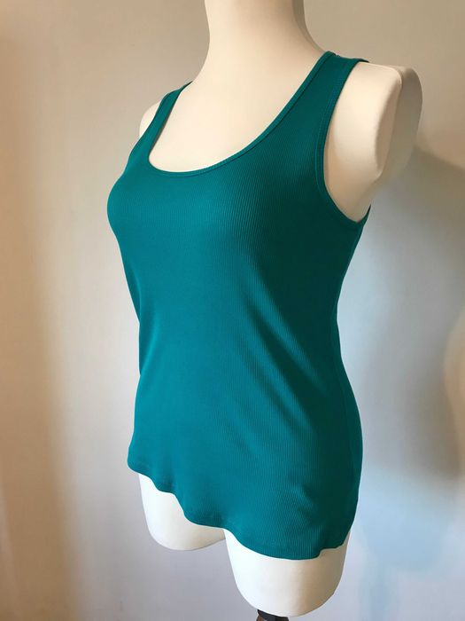 Bluzka na ramiączkach w morskim kolorze r. 48 tank top plus size