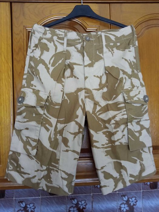 Calções camuflados militares DPM Deserto do Exército britânico Ripstop