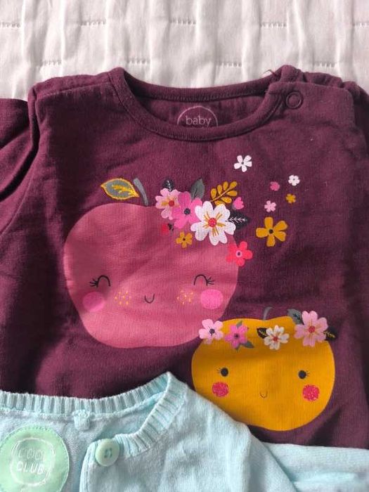 Bluza 2 sweterki dziewczynka 62