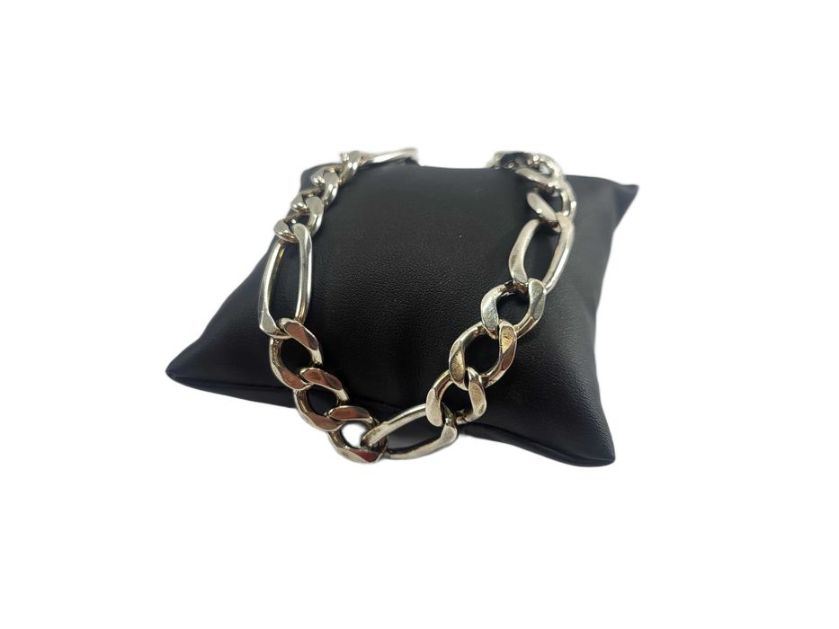 SC300 SREBRO 925 BRANSOLETKA 34,53G męska solidna figaro 25 cm