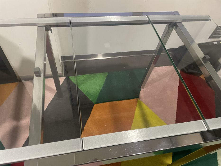 Mesa de vidro extensivel
