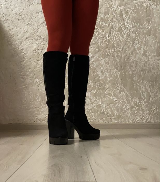 Замшеві зимові чоботи, 36 розмір