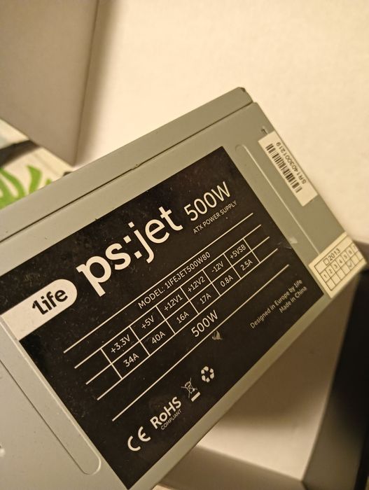 Fonte de alimentação ATX 500W – 1Life ps:jet (funcional)