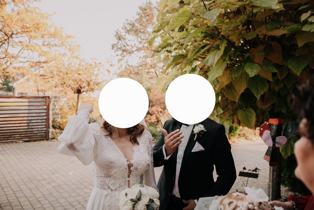 Suknia ślubna 2024 z muślinowym dołem