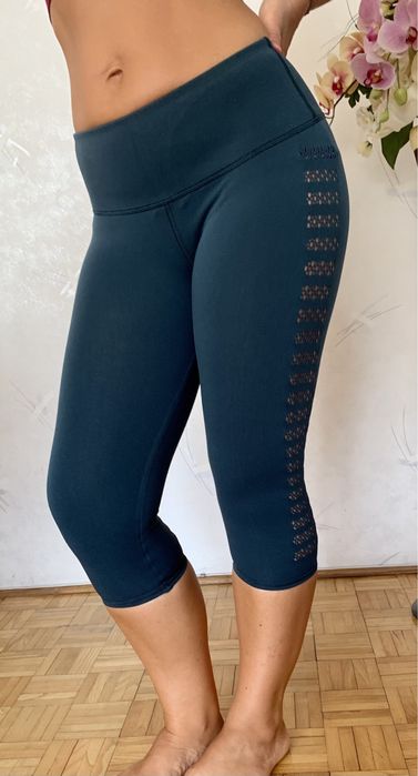 Lululemon ciemnozielone leginsy za kolano XS S