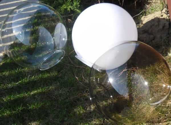 Klosz kula śr. 400 mm K-180  przeźroczysta , biała ,podpalana