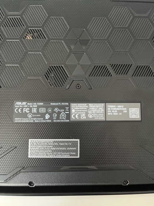 Laptop ASUS TUF Gaming F15 FX506HE - HN012W 15,6”