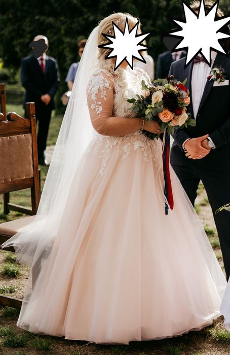 Suknia ślubna 42/44 - 158 cm wzrostu