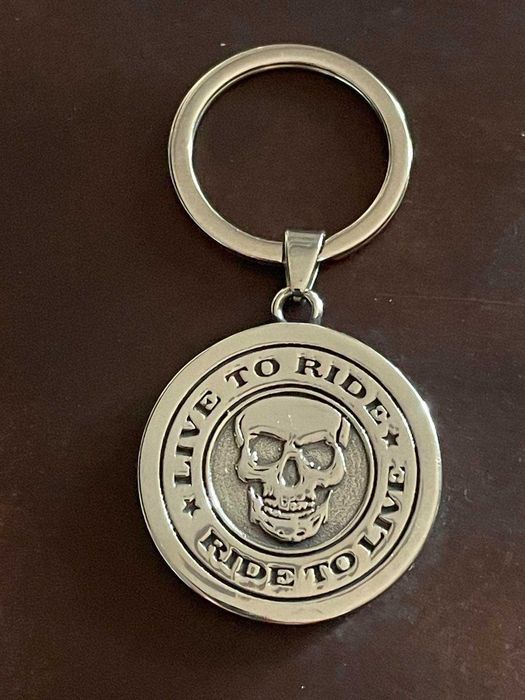 Брелок "LIVE TO RIDE - RIDE TO LIVE", сталь 316L - НОВЫЙ
