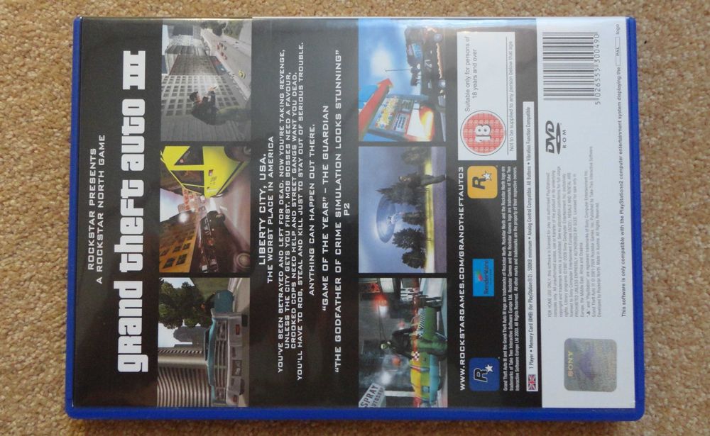 -NOVO- jogo GTA3 PS2 Grand Theft Auto III para Playstation2 GTAIII