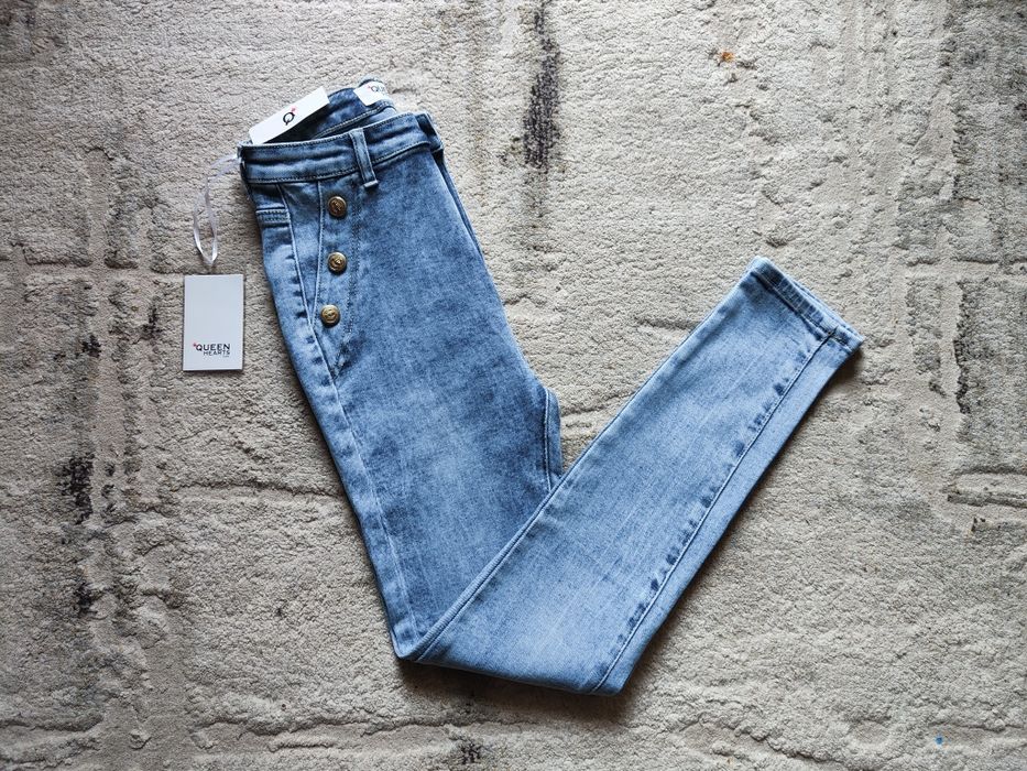 Spodnie damskie skinny jeans rurki 38 M Queen Hearts nowe z metką