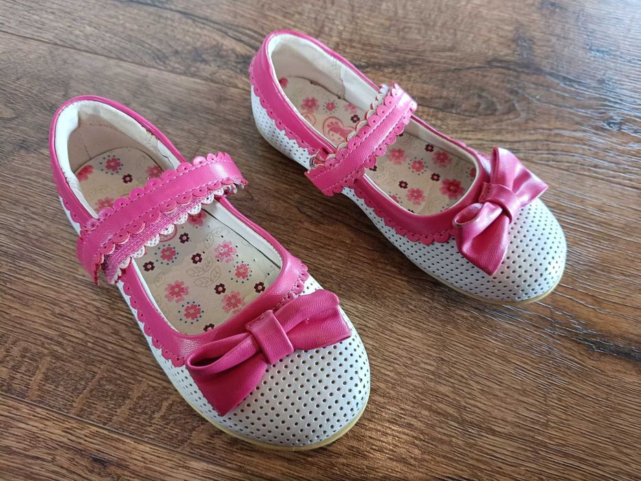 Baleriny baletki Nelli blu 26 kokarda