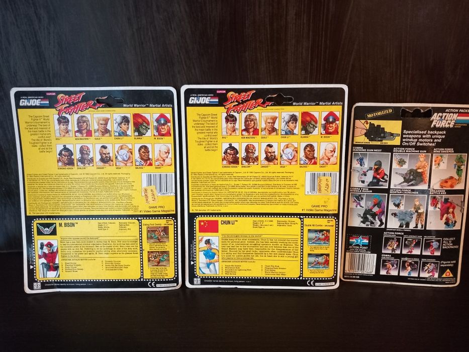 Action Figures 1993/1988 GiJoe/Street Fighter II Bundle *novo*