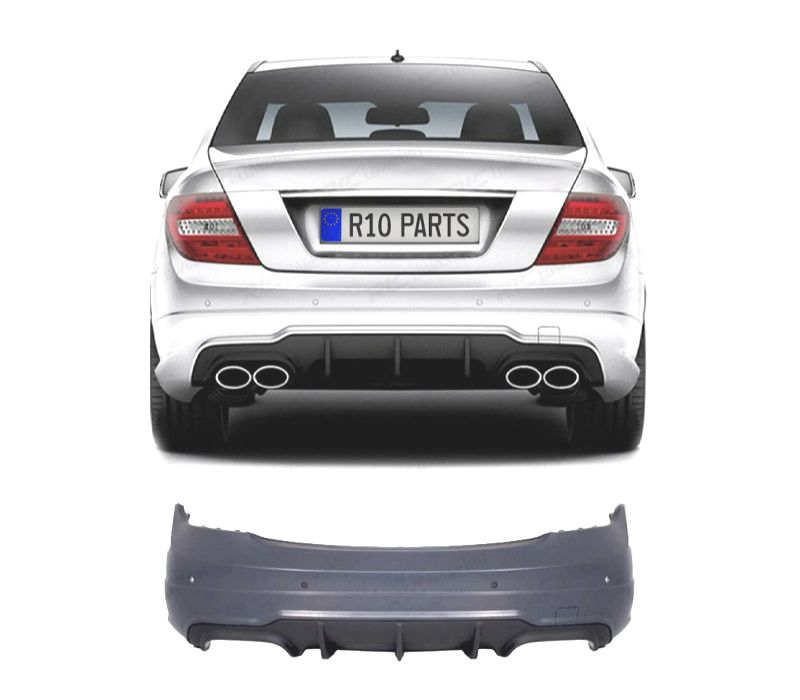 PARA-CHOQUES TRASEIRO MERCEDES CLASE C W204 LOOK AMG C63 PDC