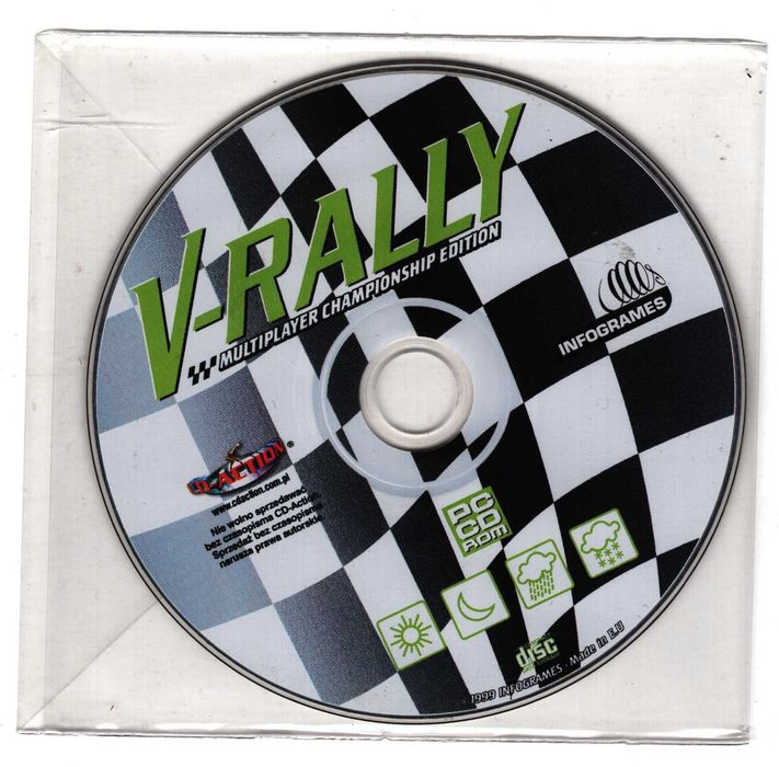 V-Rally Multiplayer Championship Edition (CD) Gra komputerowa Wyścigi rajdowe Retro PC Wydanie z CD-Action