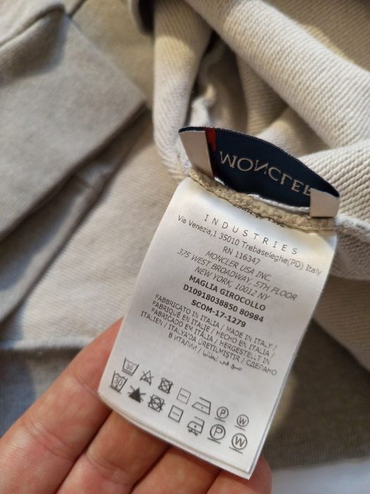 Moncler oryginalne lęgit bawełniane regular luksusowe bluzy męskie jak nowe