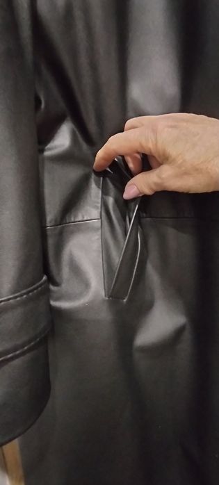 Płaszcz skórzany męski,ocieplany,rozm.XXL